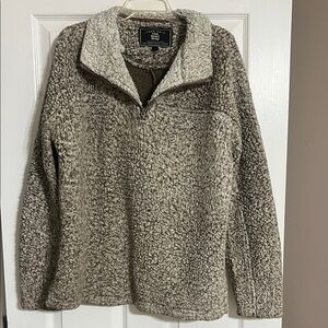 True Grit Gray Sherpa Pullover